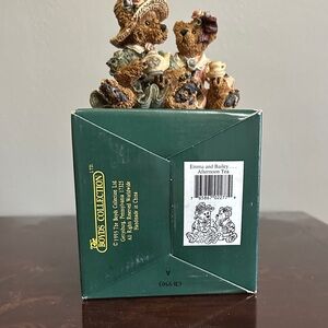 Boyds Bears Emma and Bailey Afternoon Tea Figurine - Brown and Green